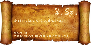 Weinstock Szabolcs névjegykártya